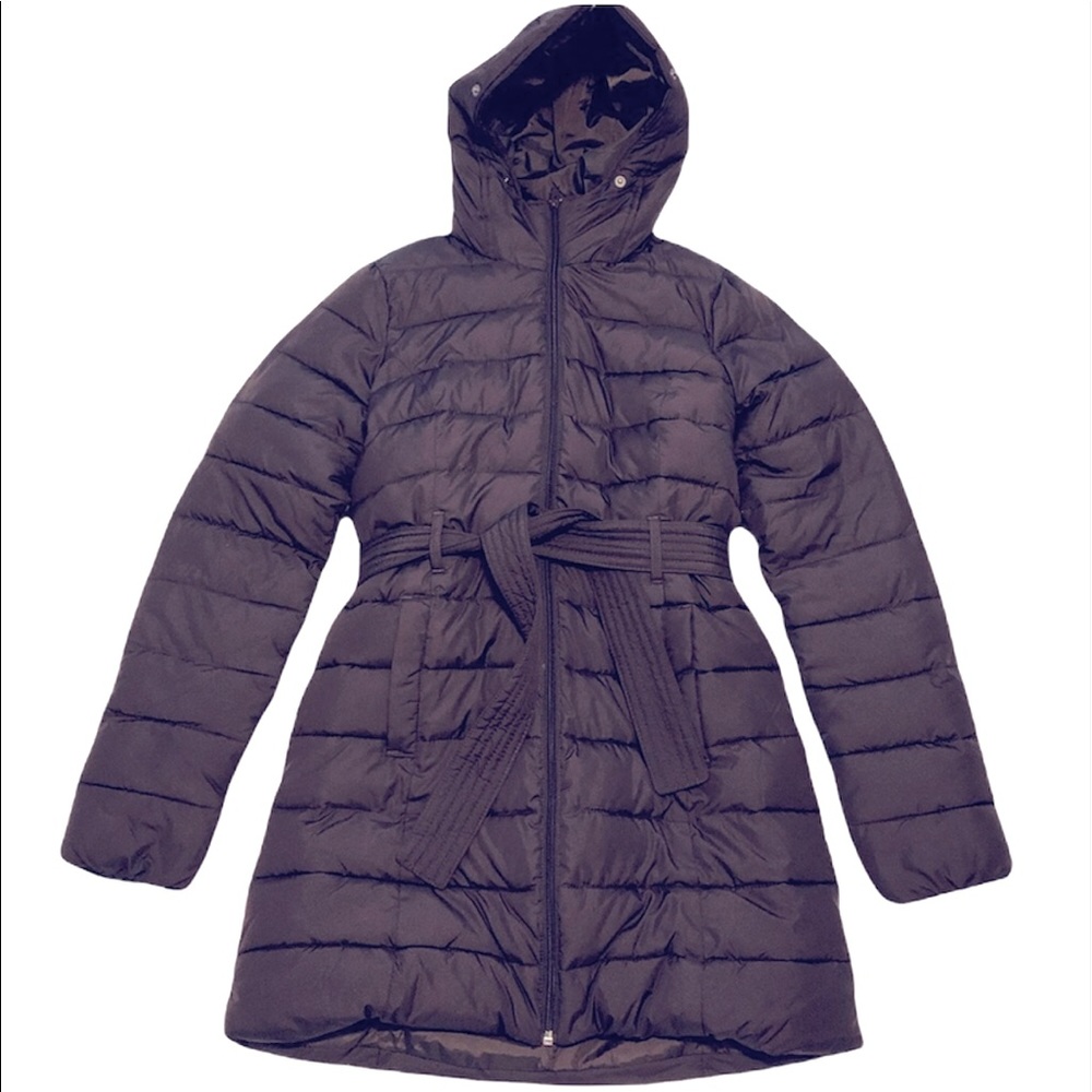 EUC Women’s Brown Puffer Coat, Down Free, Hollister